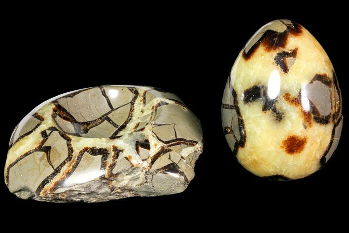 Polished Septarian Egg with Base - Madagascar #118133